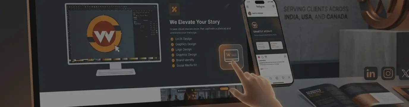 Professional design and branding agency crafting modern, responsive visual strategies to elevate digital presence and brand recognition.